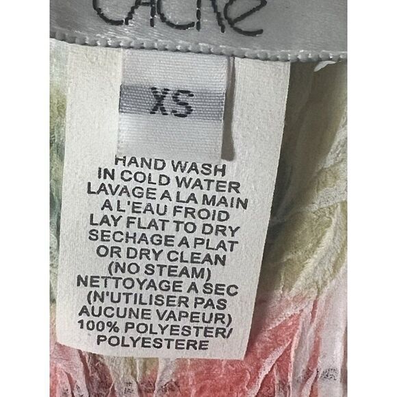 Vintage Y2K Cache Wrap Bell Sleeve Floral Lace Long Sleeve Fairy Core Top XS - Picture 7 of 8